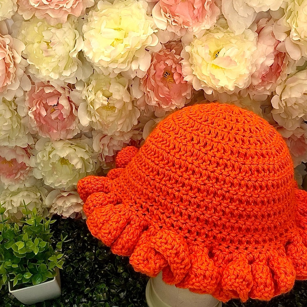 Crochet Ruffle Hat